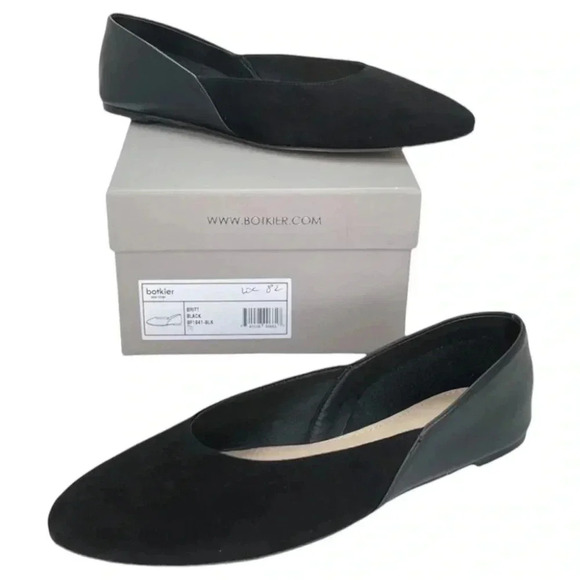 Botkier Shoes - Botkier Britt Womens Flats 5M Black Leather Slip On